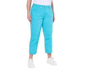 Ulla Popken Donna, Damen, Große Größen, 7/8-Cargohose Pantaloni, hellpetrol, Grandi Formati