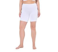 Ulla Popken Donna di Grandi Dimensioni Shorty, Mutandine coprenti. Vita Elastica 799090, Bianco Neve, 58-60