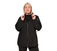 Ulla Popken Donna Giacca Tecnica | Taglie forti, Plus Size, Giacca ripiegabile, leggera e impermeabile da pioggia con cappuccio 830548