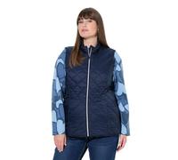 Ulla Popken Gilet HYPRAR funzionale, trapuntato e idrorepellente con colletto alto blu notte scuro 46+ 840047130-46+