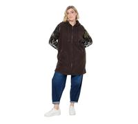 Ulla Popken Donna Gilet lungo mogano 54+