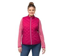 Ulla Popken Hyprar Funktions-steppweste, Wasserabweisend, Stehkragen Gilet, Rosa Granato, 50-52 Donna