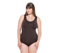 Ulla Popken Top Modellante e Smanicato Senza Cuciture con Scollo a V Marrone Pino 46+ 715818110-46+