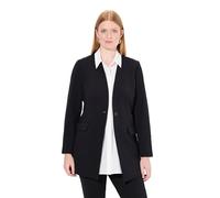 Ulla Popken Donna Punto di Roma, Scollo a V, Chiusura a Bottoni Blazer, Nero, 58