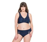 Ulla Popken Reggiseno da T-Shirt Modello Larissa con Ferretto, Coppe morbide e Spalline Regolabili, Fino alla tg. 110D Blu Notte 95C 697144139-95C