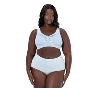 Ulla Popken Reggiseno Sostenitivo Senza Ferretto con Pizzo Blu 105C 800619700-105C