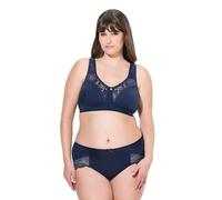 Ulla Popken Reggiseno Sostenitivo Senza Ferretto con Pizzo Blu Notte 105C 800619139-105C