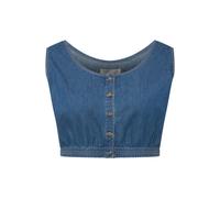 Ulla Popken donna taglie forti bustier effetto jeans girocollo cotone...