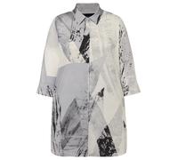 Ulla Popken donna taglie forti camicetta lunga piume collo camicia 3 4...