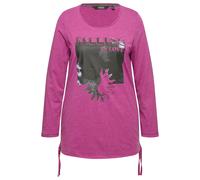 Ulla Popken donna taglie forti camicia fascia arricciata classica girocollo...