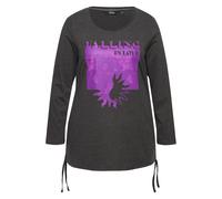 Ulla Popken donna taglie forti camicia fascia arricciata classica girocollo...
