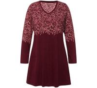 Ulla Popken donna taglie forti camicia lunga linea A busto stampato scollo a V