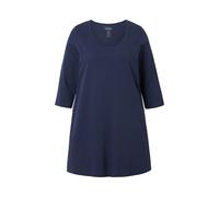Ulla Popken donna taglie forti camicia lunga linea A girocollo