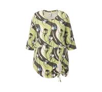 Ulla Popken donna taglie forti camicia lunga linea A girocollo 3 4 maniche