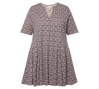 Ulla Popken donna taglie forti camicia lunga pieghe godet tunica scollo