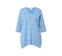 Ulla Popken donna taglie forti camicia orlo a punta scollo a V 3 4 maniche