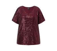 Ulla Popken donna taglie forti camicia paillettes oversize scollo a V