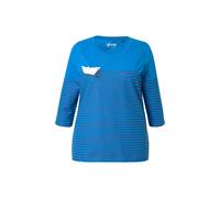 Ulla Popken donna taglie forti camicia ringel barca di carta scollo sottomarino