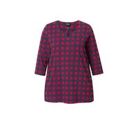 Ulla Popken donna taglie forti camicia stampa grafica tunica scollo