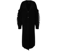 Ulla Popken donna taglie forti cardigan frange modello treccia oversize