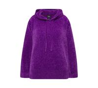 Ulla Popken donna taglie forti ciniglia felpa con cappuccio cordoncino...