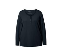 Ulla Popken Jprfinley Knit Crew Neck KA Camicia, Nero (Schwarz 10), 48-50 Donna