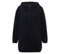Ulla Popken donna taglie forti lungo Teddy Fleece pullover cappuccio zip