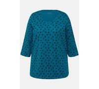 Ulla Popken donna taglie forti maglia lunga pois linea A girocollo 3 4...