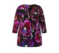 Ulla Popken donna taglie forti maglietta slinky tulipani scollo a V 3 4...