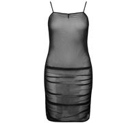 Ulla Popken donna taglie forti Negligé maglia trasparente con arricciatura...