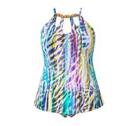 Ulla Popken donna taglie forti Tankini Animal strisce coppe morbide cut...