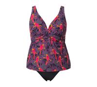 Ulla Popken donna taglie forti tankini pappagalli coppe morbide fiocco...