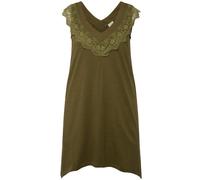 Ulla Popken donna taglie forti top lungo pizzo scollo a V senza maniche
