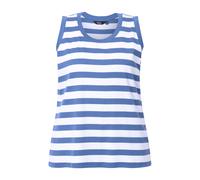 Ulla Popken donna taglie forti top ringel jersey a costine girocollo senza...