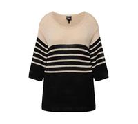 Ulla Popken Maglione a Righe 830564 Pullover, Nero, 56-58 Donna