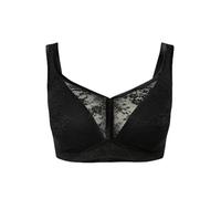 Ulla Popken Minimizer, Wireless, Foamcup, Jaquard 830098 Reggiseno, Nero, 100C Donna