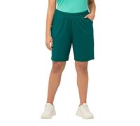 Ulla Popken, Donna, Taglie Grandi, Pantaloncini in Jersey, Tasche, Elastico in Vita, Verde, 40W x 32L