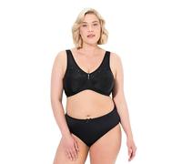 Ulla Popken Entlastungs-BH Kelly, ohne Bügel, Spitze Reggiseno, Senza Ferretto, Pizzo, Nero, 7C Donna