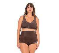 Ulla Popken Entlastungs-BH Kelly, ohne Bügel, Vorderverschluss, C-D Reggiseno, Marrone Scuro, 115 Donna