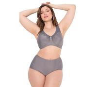 Ulla Popken Entlastungs-BH, ohne Bügel, Strassanhänger, Cup C-G Reggiseno, Grigio Cemento, 105D Donna