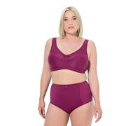 Ulla Popken Entlastungs-BH, Struktur, ohne Bügel, Cup C-H Bra, Rosa Fucsia, 110G Donna
