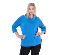 Ulla Popken Felpa Classica con Collo Alto, Catena e Maniche Lunghe Blu Reale 50+ 832671760-50+