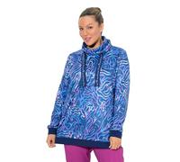 Ulla Popken Felpa con Collo Alto, Maniche Lunghe e Materiale Riciclato Blu Scuro 42+ 847840750-42+