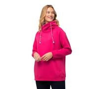 ULLA POPKEN Basic Sweatshirt Zweifarbige Kordel, Maglia di tuta Donna, Magenta Rosa, 54-56