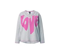 Ulla Popken Felpa grigio chiaro / rosa scuro Donna Ulla Popken XL-XXL