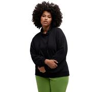 Ulla Popken Felpa Maglia di Tuta, Nero, 54-56 Donna