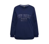 Ulla Popken Felpa navy / grigio argento Donna Ulla Popken M-L navy / grigio argento