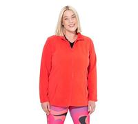 Ulla Popken Fleecejacke, Baukastensystem, Innenjacke, Stehkragen Maglione Cardigan, Corallo, 58-60 Donna