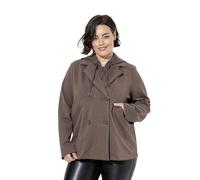 Ulla Popken - Giacca da Donna Taglie Forti, con Colletto a Risvolto, con Cappuccio, Linea A