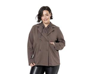 Ulla Popken - Giacca da Donna Taglie Forti, con Colletto a Risvolto, con Cappuccio, Linea A